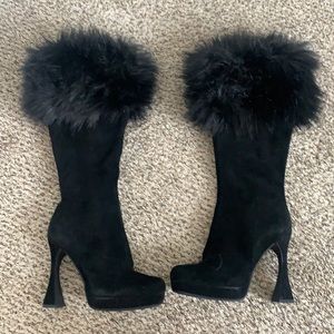 Jeffery Campbell fur boots